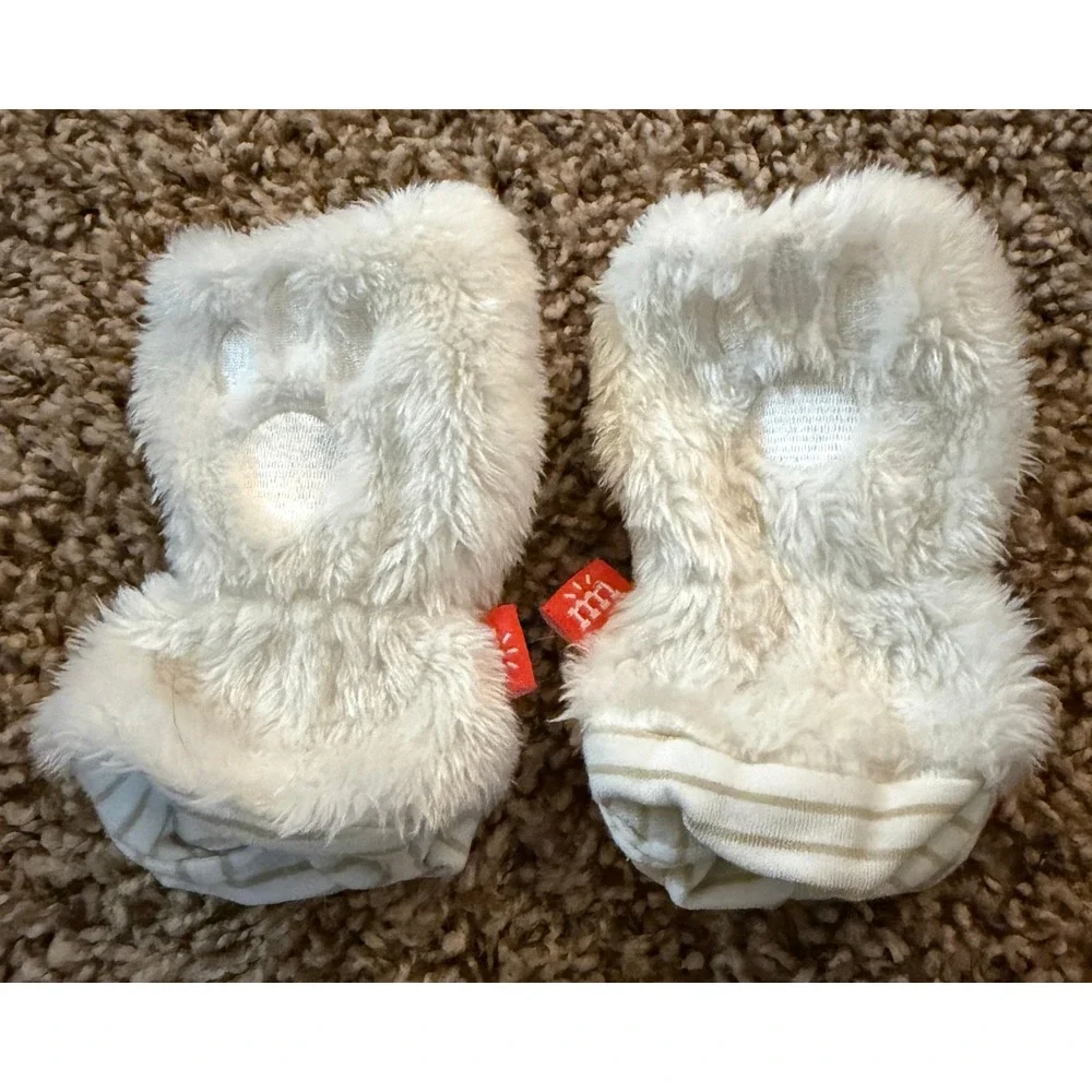 Magnetic Me-White Bear Mittens 12-18 Months